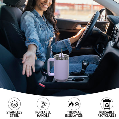 Red Peak Pro 40oz Insulated Tumbler with Handle & Straw